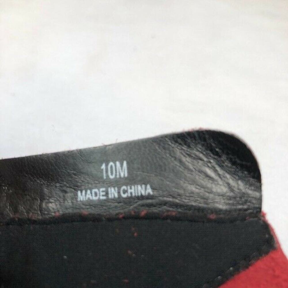 Moda faux suede red stiletto heel bootie size 10 (3.5") - Picture 4 of 6